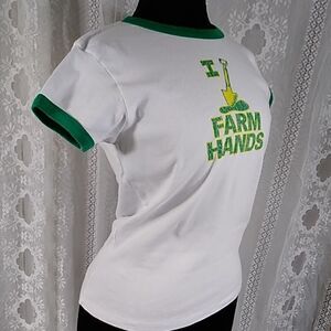Cowgirl Women's White And Green Blouse Size L
